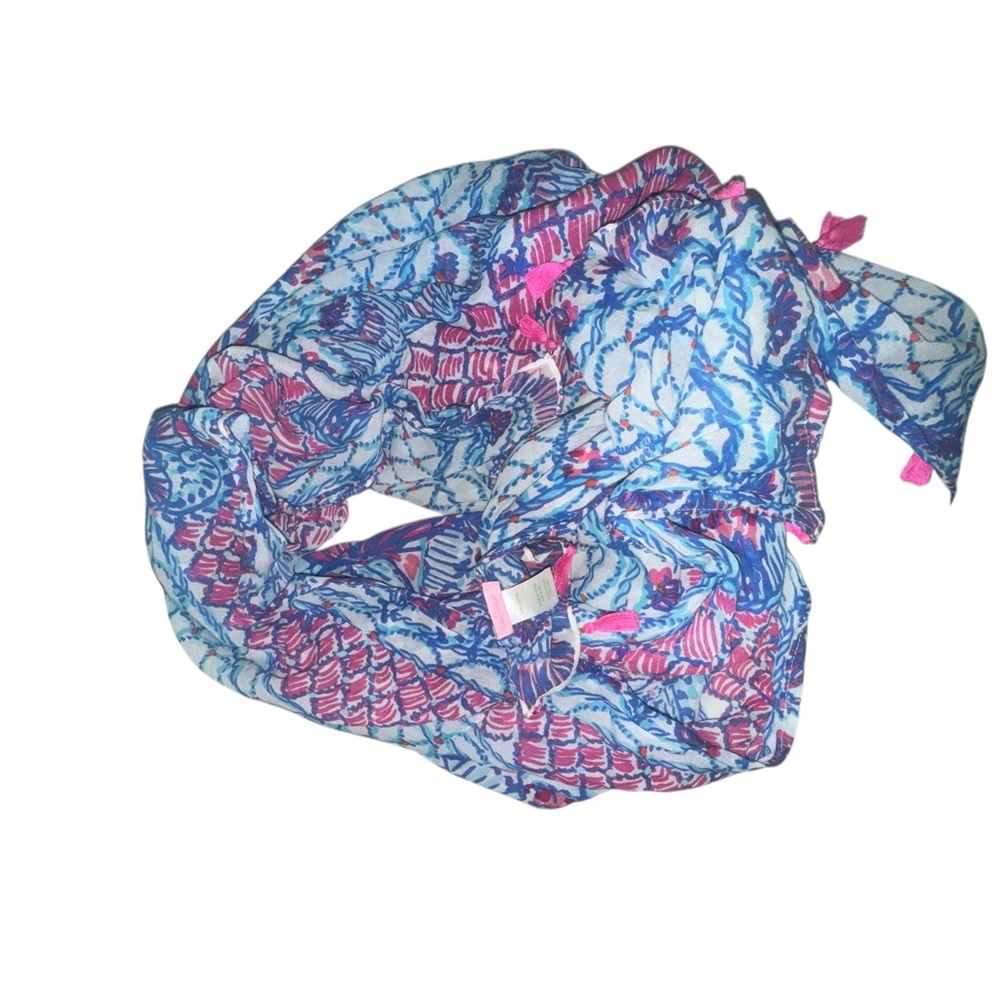 Lilly Pulitzer Floral Blue and Pink Wrap